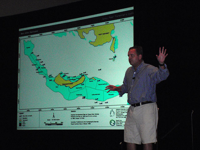 Ret Talbot showing PNG Fisherman's Island Ret Talbot showing PNG Fisherman's Island - Home of the Lightning Maroon